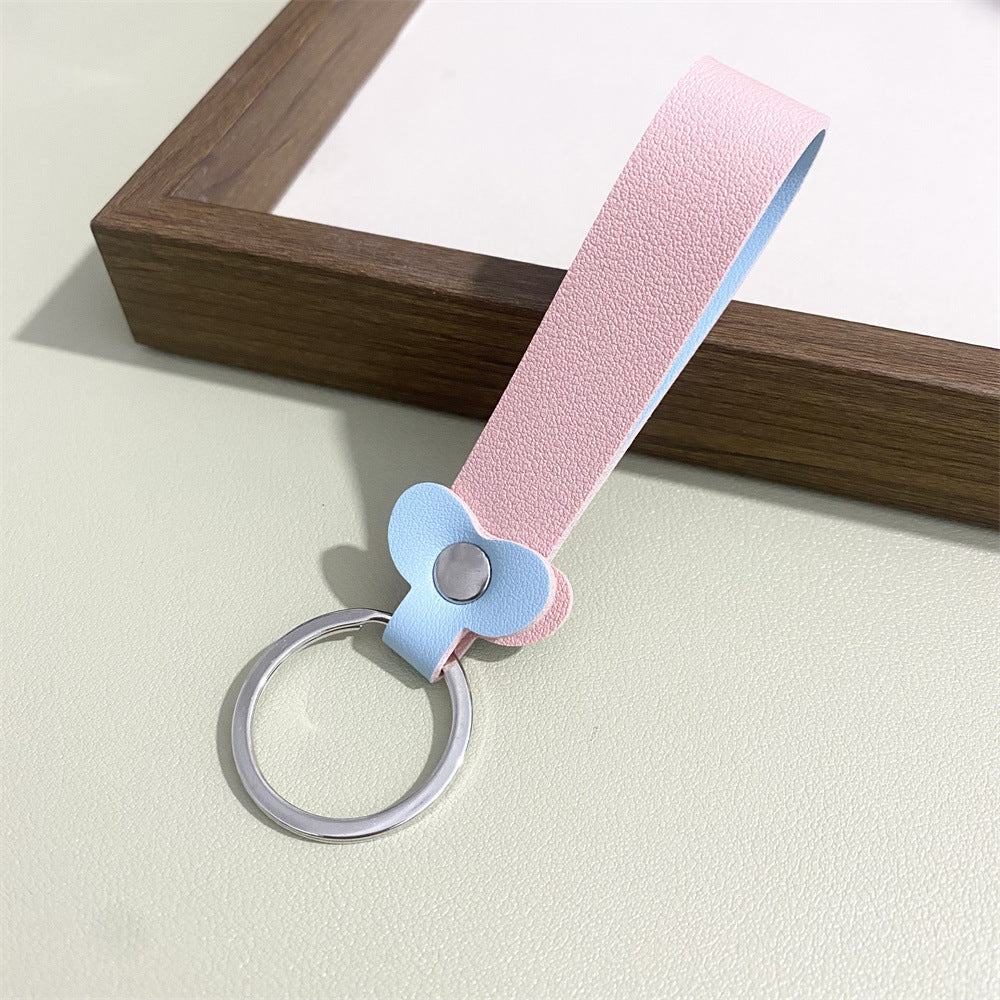 Floral Leather Keyring Bowlift