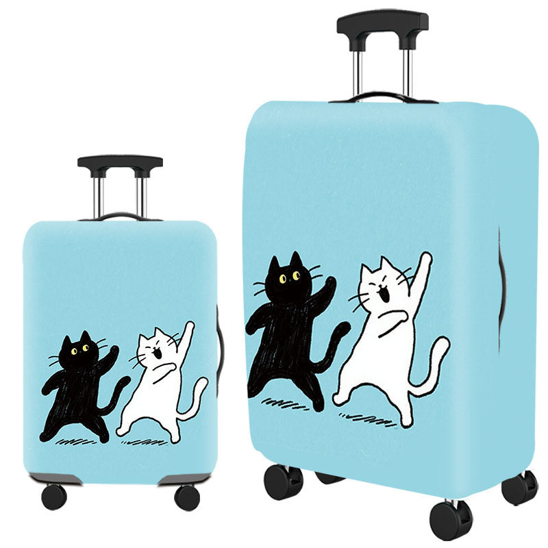 Unisex hard shell suitcase with a playful cat design Bowlift