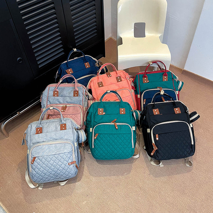 Multi-Pocket Quilted Backpack Bowlift