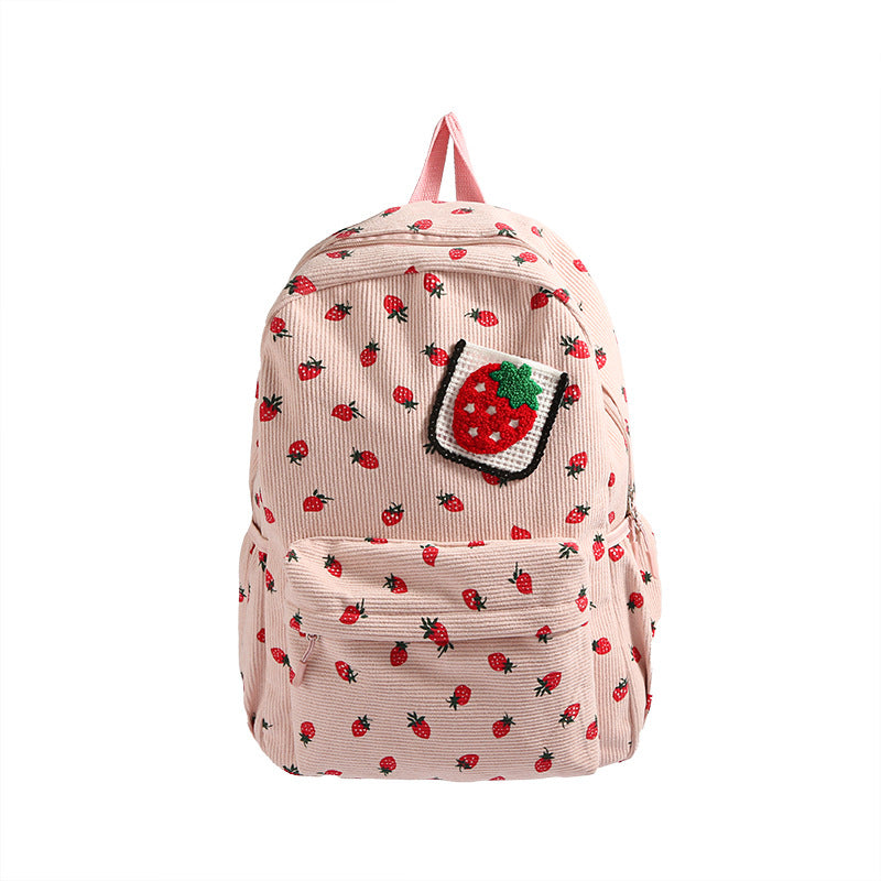 Backpack with Playful Strawberry Design Bowlift