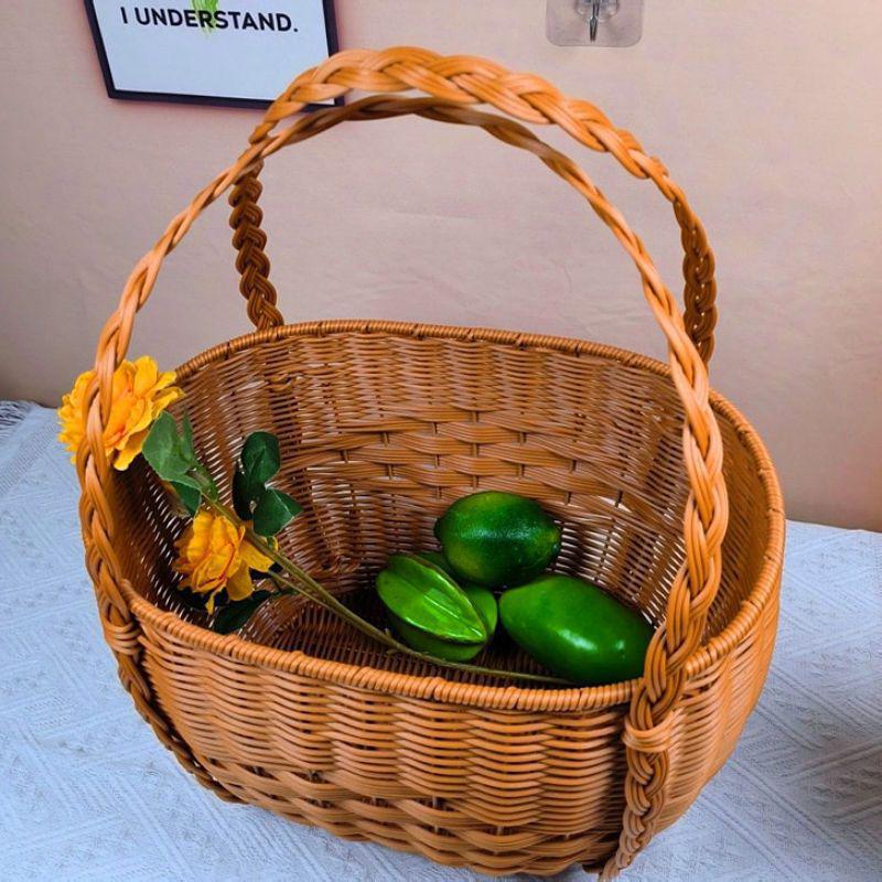 Handcrafted Woven Storage Basket Bowlift