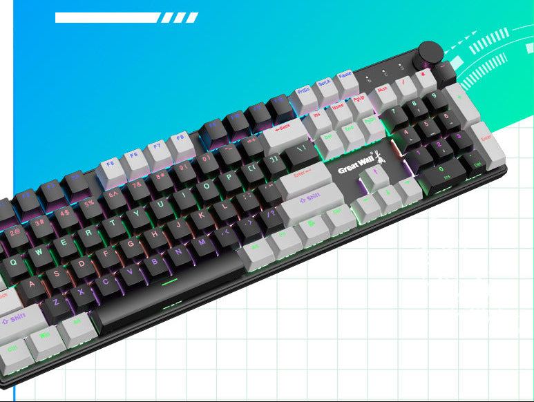 Two-Tone RGB Mechanical Gaming Keyboard Bowlift