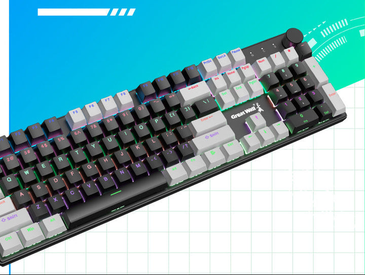 Two-Tone RGB Mechanical Gaming Keyboard Bowlift