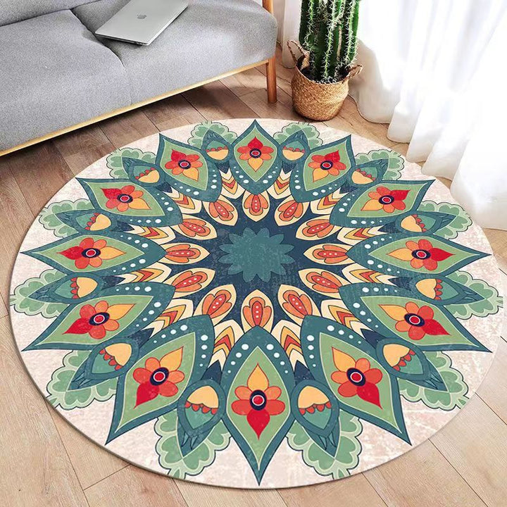 Bohemian Geometric Pattern Area Rug Bowlift