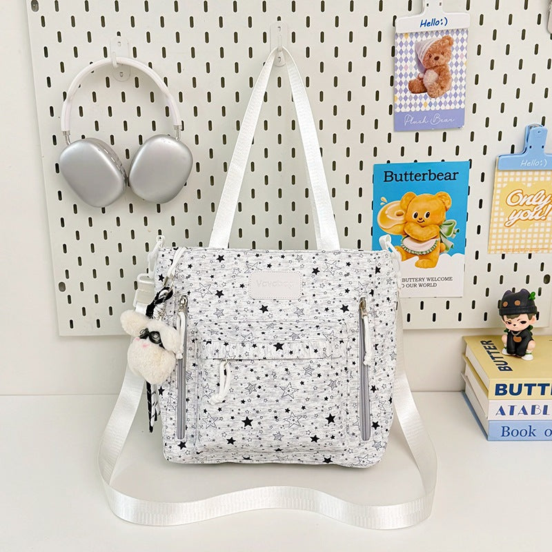 Lightweight Star-Patterned Backpack Bowlift