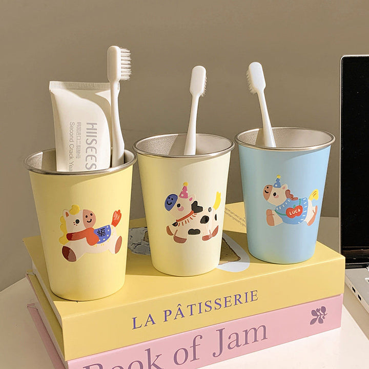 Toothbrush holder with cheerful animal design Bowlift