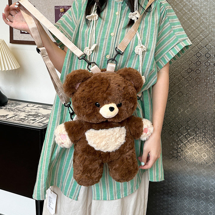 Plush backpack with cute teddy design Bowlift