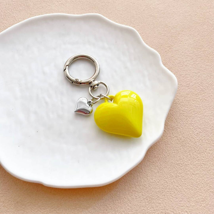 Heart-Shaped Charm Keychain Bowlift