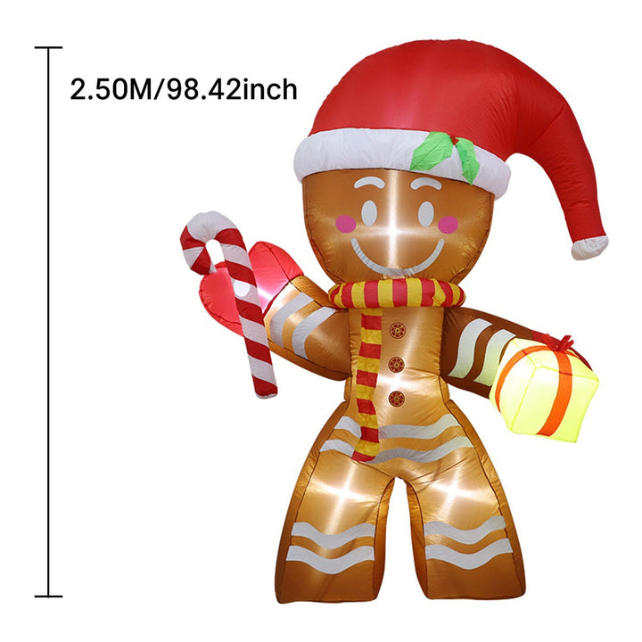 Inflatable Led Yard Santa Riding Polar Bear Outdoor Christmas Decoration With Internal Fan And Anchor Stakes