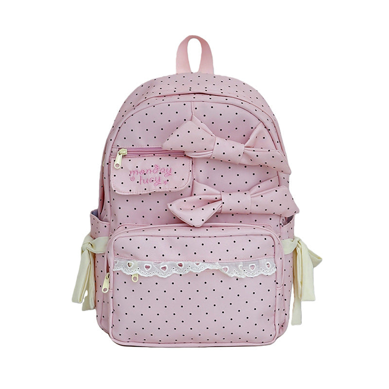 Cute Bow-Embellished School Backpack Bowlift