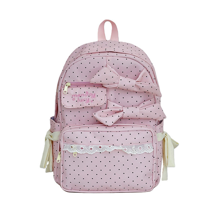 Cute Bow-Embellished School Backpack Bowlift