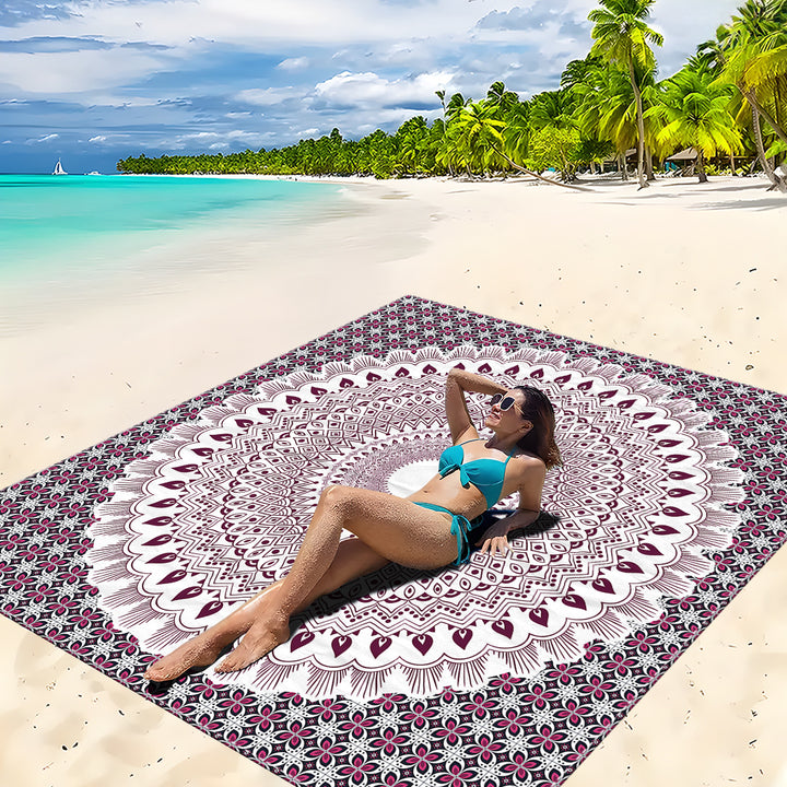 Mandala Design Beach Mat Bowlift