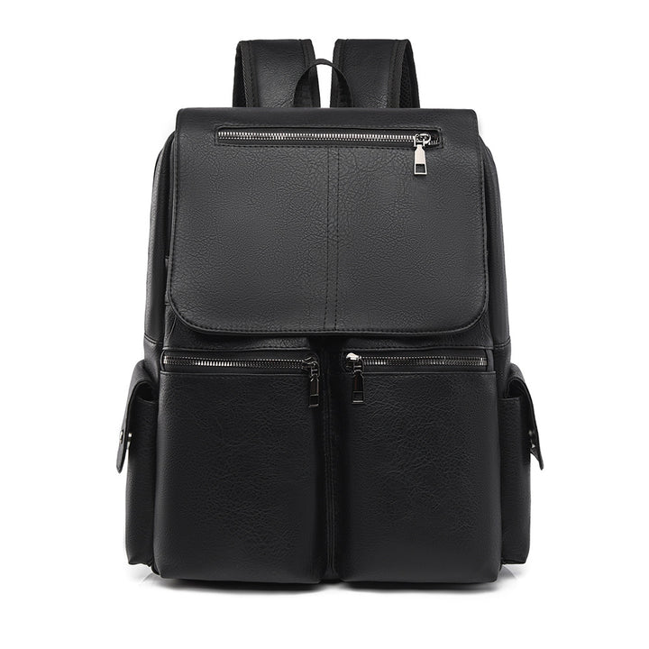 Stylish Multi-Pocket Leather Backpack Bowlift