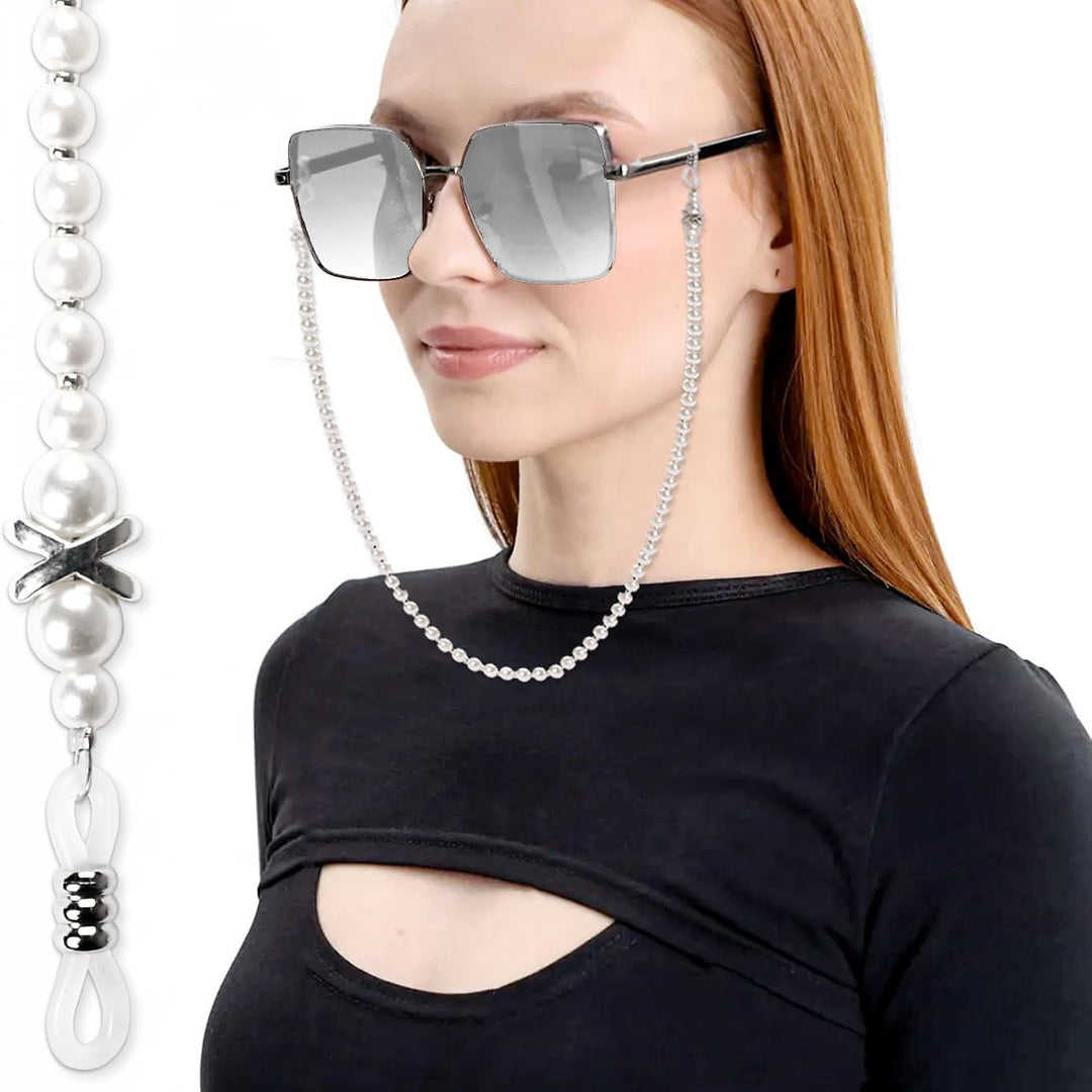 Stylish Pearl Beaded Eyewear Chain Bowlift