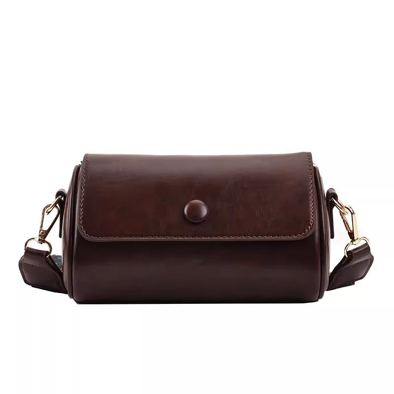 Retro Leather Crossbody Bag Bowlift