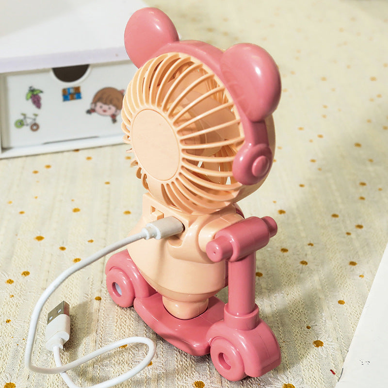 Creative Hand Fan in Cute Animal Design with USB Connection Bowlift