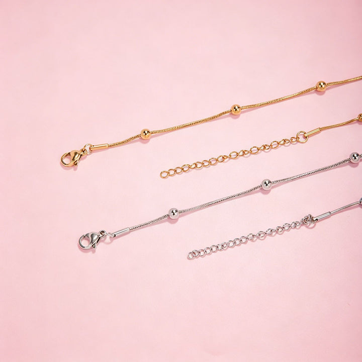 Adjustable Beaded Chain Bracelet Bowlift