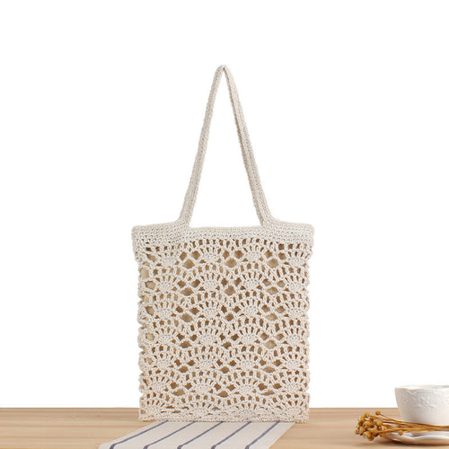 Macramé Beach Bag with Handwoven Design Bowlift