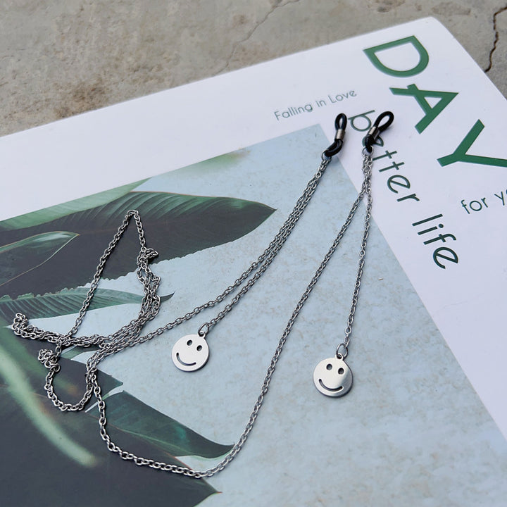Chic Smiley Face Eyewear Chain Bowlift