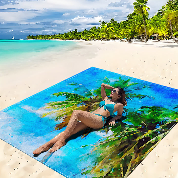 Mandala Design Beach Mat Bowlift