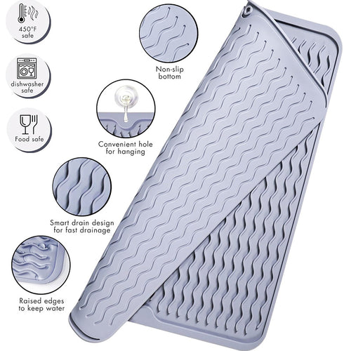 Versatile Non-Slip Multi-Size Kitchen Drying Mat Set Bowlift