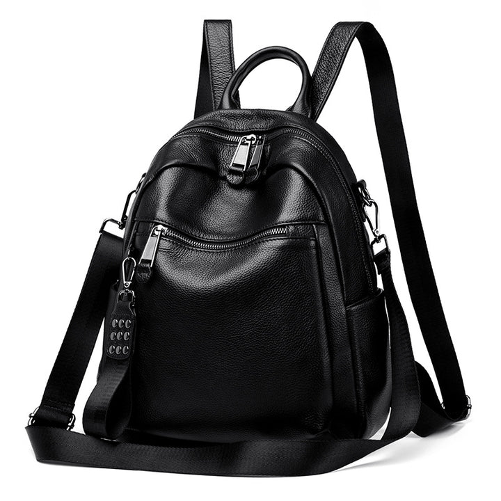 Versatile Multi-Functional Leather Backpack Bowlift