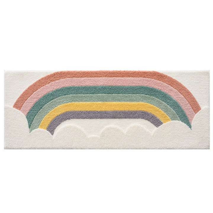 Textured Rainbow Bath Rug Bowlift