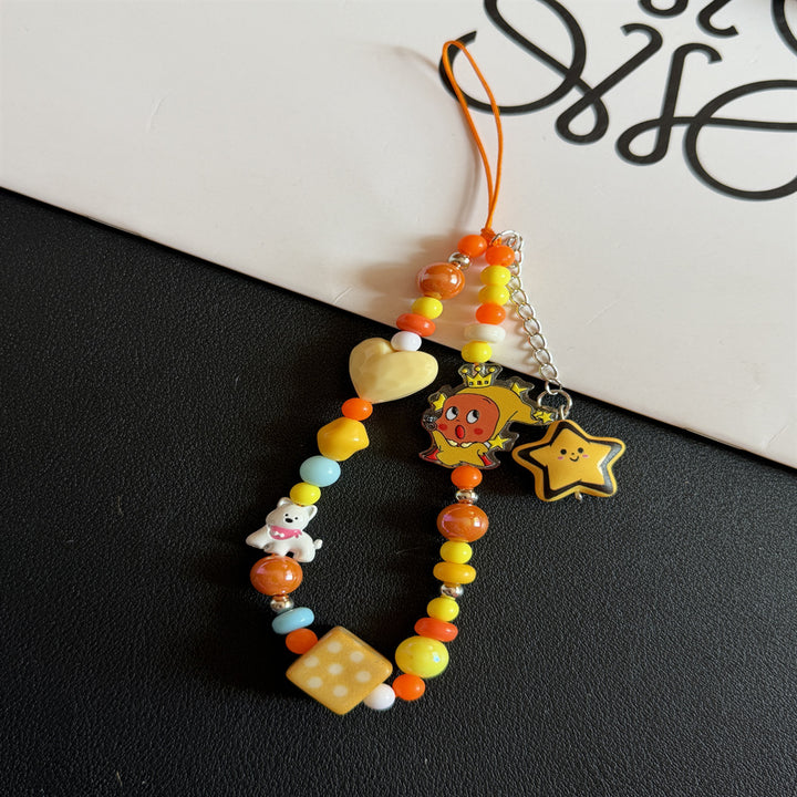 Playful Charm Beaded Phone Strap Bowlift