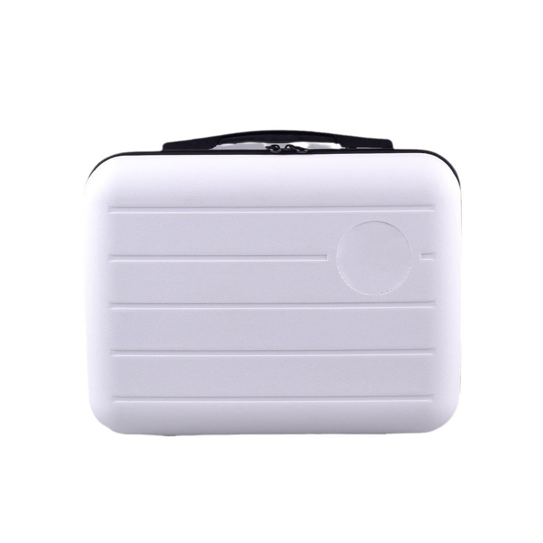 compact hardshell travel carry case with top handle and reinforced ridged shell Bowlift