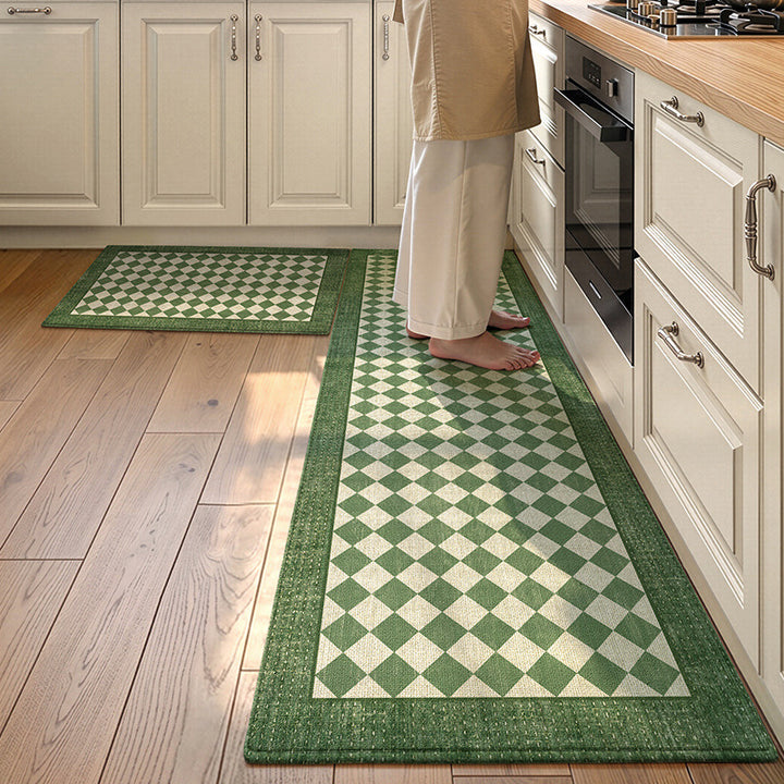 Plaid Pattern Welcome Mat Bowlift