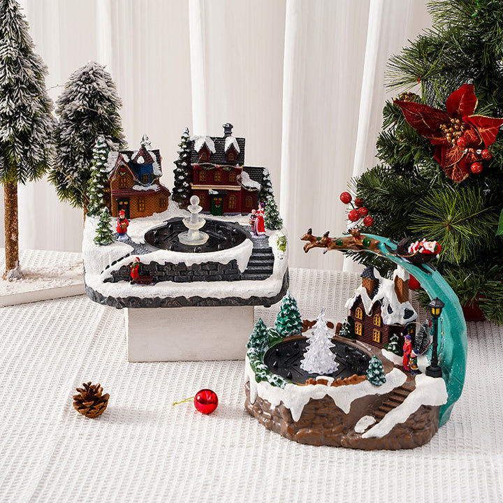 Christmas Village with Lighting Bowlift