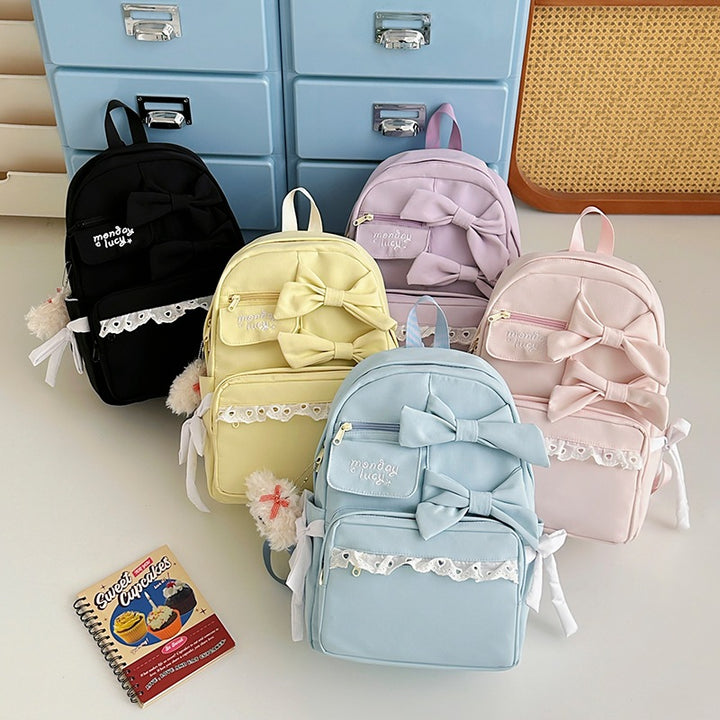 Cute Bow-Detail Backpack Bowlift
