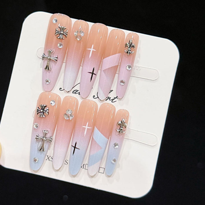 Decorative Press-On Nail Design Set Bowlift