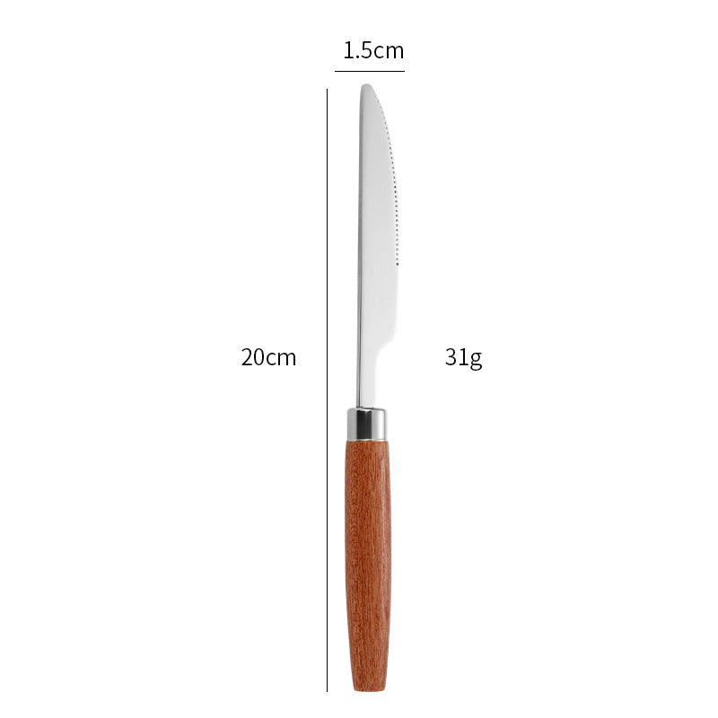 Elegant dessert spoon with ergonomic wooden handle Bowlift