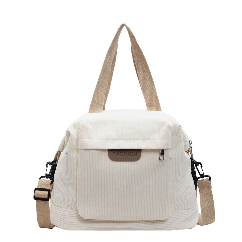 Corduroy Casual Shoulder Tote Bag Bowlift