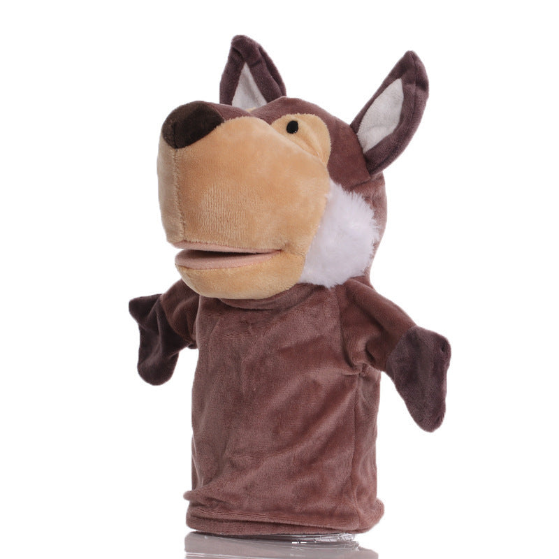 Plush Tiger Hand Puppet With Soft Fleece Movable Mouth Embroidered Features