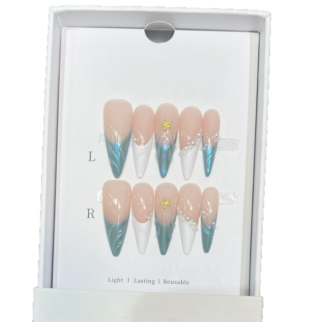 Floral and Polka Dot Press-On Nail Set Bowlift