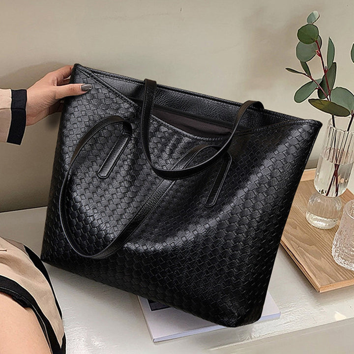 Woven Leather Tote Bag Bowlift