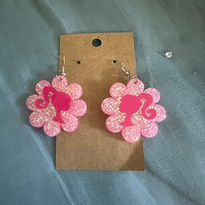 Heart-Shaped Glitter Earrings Bowlift