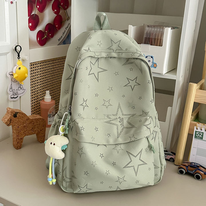 Backpack with Sparkling Stars Pattern Bowlift