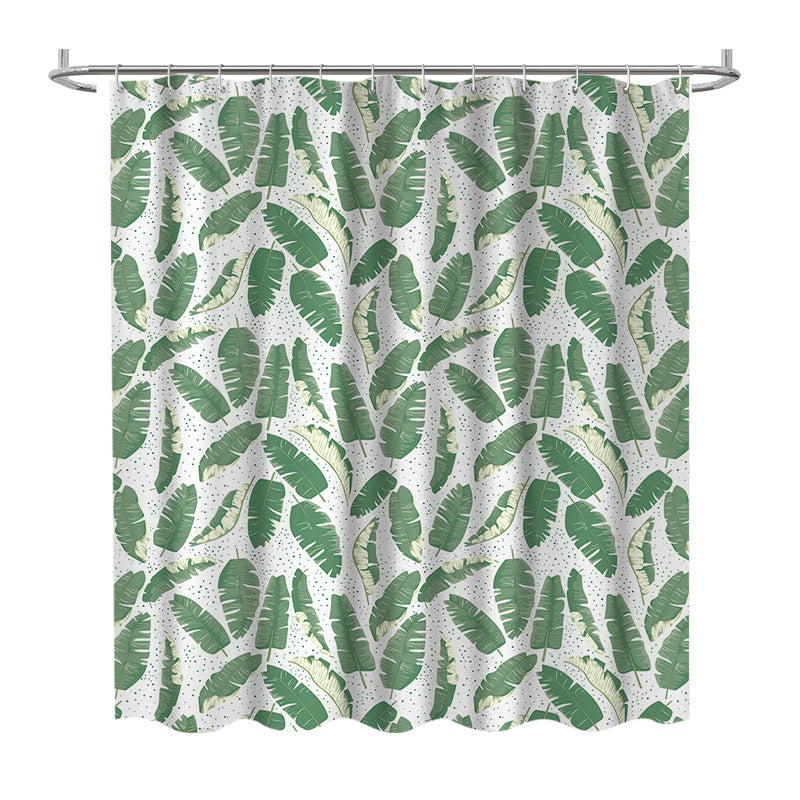 Leaf Print Shower Curtain Bowlift