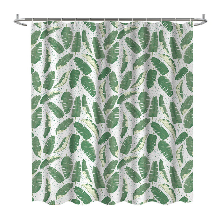 Leaf Print Shower Curtain Bowlift