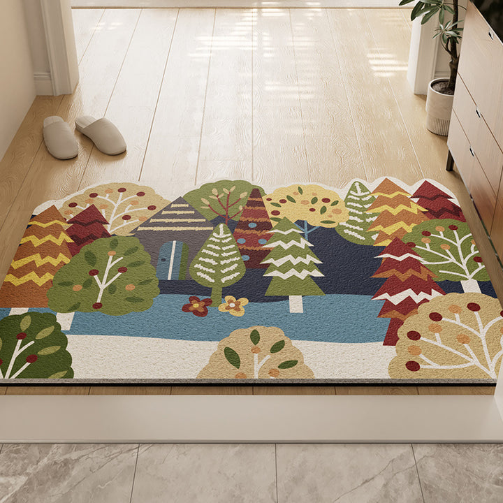 Forest-Themed Non-Slip Bath Mat Bowlift