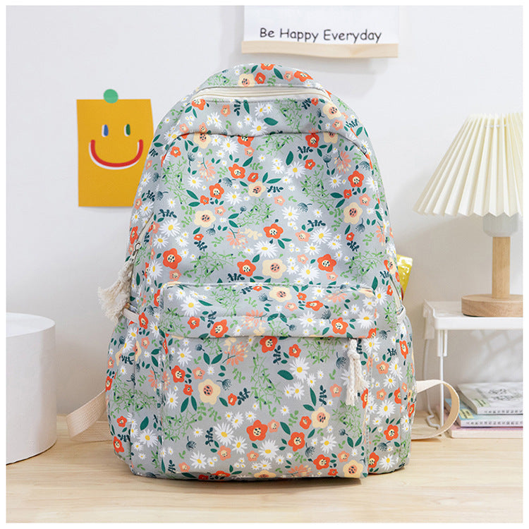 Flower Pattern Backpack Bowlift