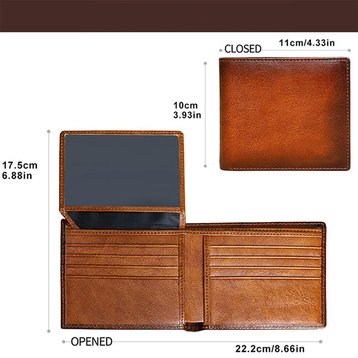 Classic Tri-Fold Leather Wallet Bowlift