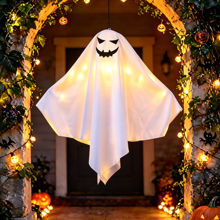 Decorative Halloween Ghost Figure with LED Lighting