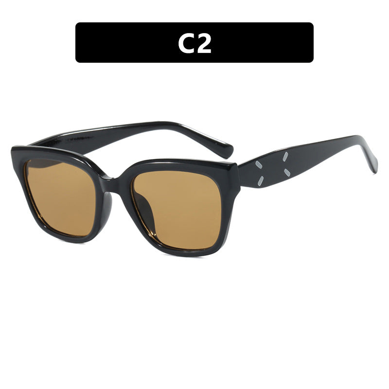 Women's fashionable square sunglasses with UV protection and elegant plastic frame Bowlift
