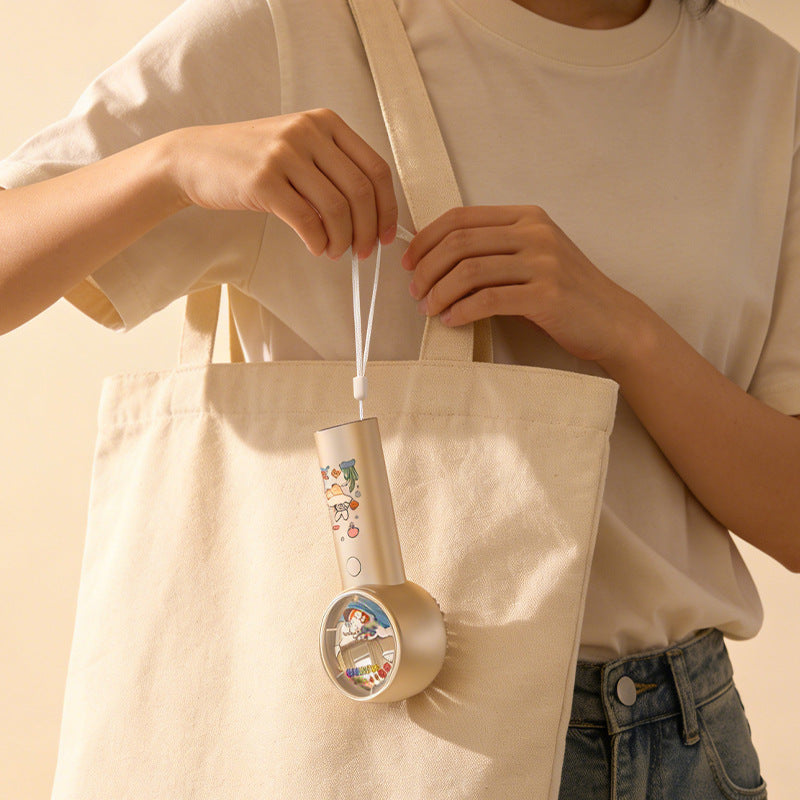 Unisex Handheld Fan with Cartoon Design Bowlift