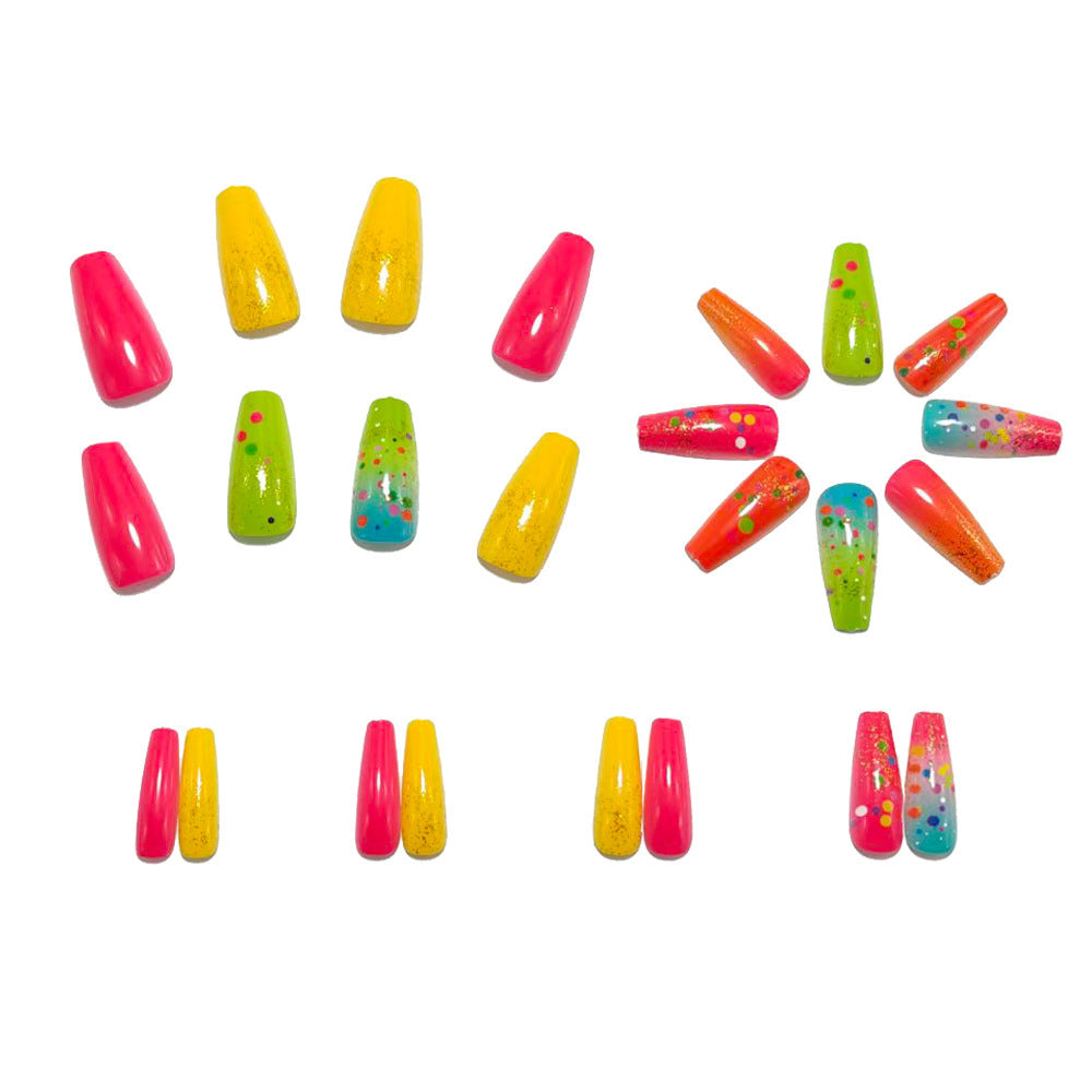 Creative artificial nails with glitter and gradient effects Bowlift