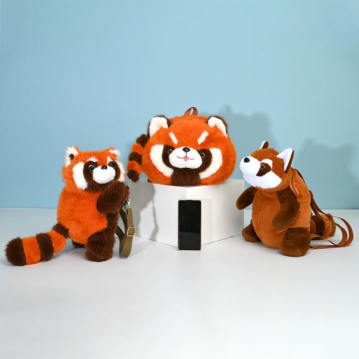 Plush Shoulder Bag with Cute Red Fox Design Bowlift